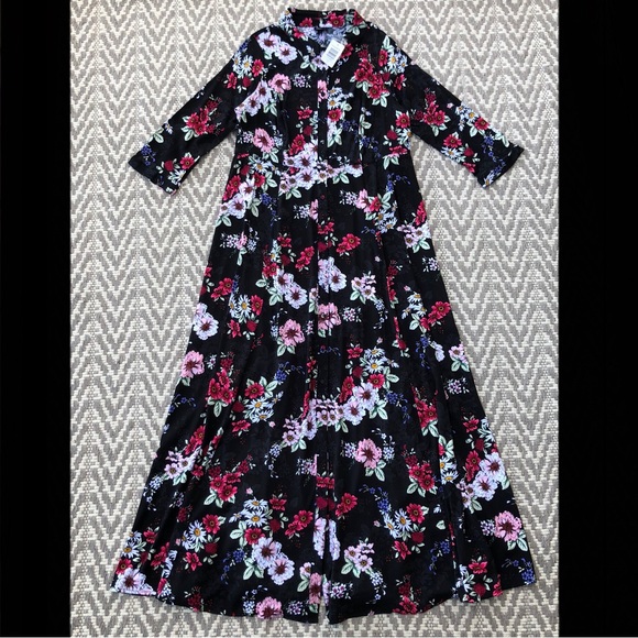 torrid Dresses & Skirts - Torrid maxi challis button front shirt dress size 1